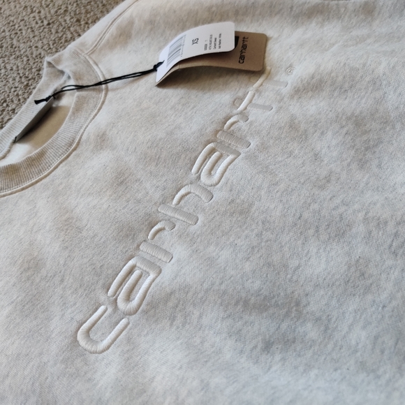 [BRAND NEW] Carhartt Work In Progress Gray Cotton Sweatshirt - Picture 2 of 5